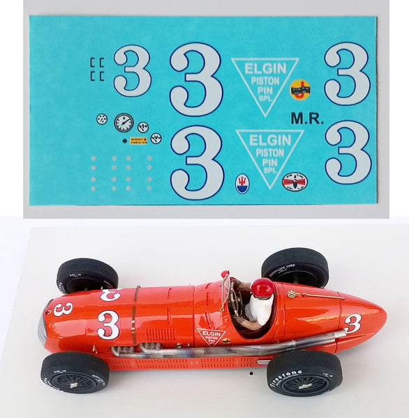 Decal Maserati 8 CTF  # 3 - Mauri Rose - 1941