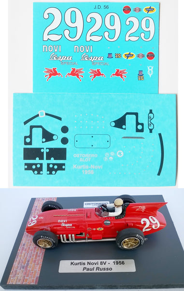 Decal Kurtis - Novi  # 29 - Paul Russo - 1956