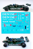 Decal Tyrrell 011 - M. Alboreto - B. Henton - 1982 Green Livery